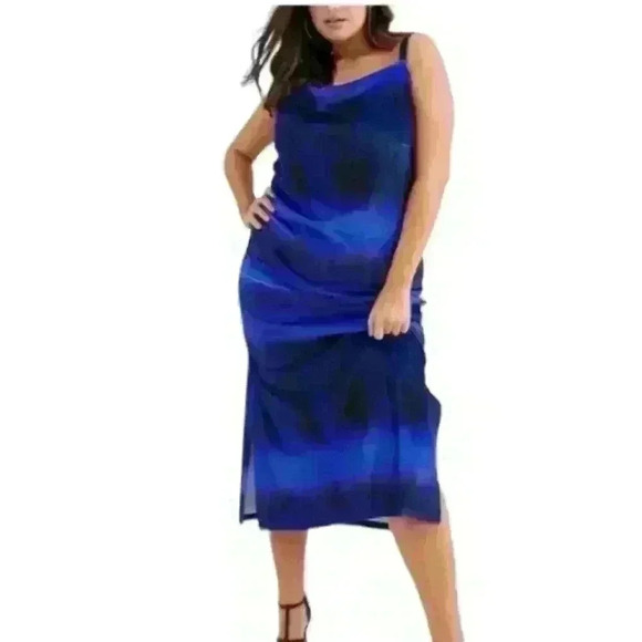 ☆ Asos Curve Midi Slip Dress In Blurred Stripe Nwt U.S Size 12. 3 for $30 - Picture 3 of 10